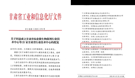 喜報(bào)：學(xué)校獲批甘肅省行業(yè)技術(shù)中心